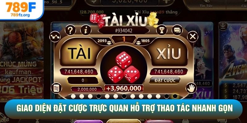 Giao diện đặt cược trực quan hỗ trợ thao tác nhanh gọn