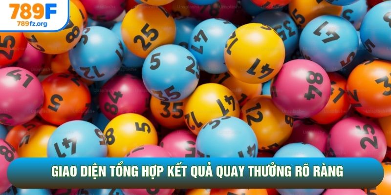 Giao diện tổng hợp kết quả quay thưởng rõ ràng