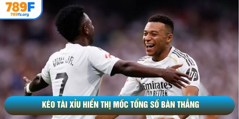 Kèo tài xỉu hiển thị mốc tổng số bàn thắng