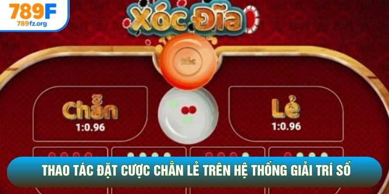 Thao tác đặt cược chẵn lẻ trên hệ thống giải trí số
